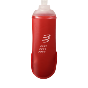 Garrafa de Silicone 500ML Vermelha + Suporte para mão