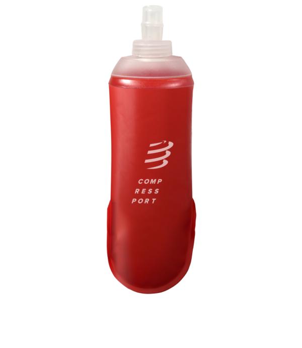 Garrafa de Silicone 500ML Vermelha + Suporte para mão